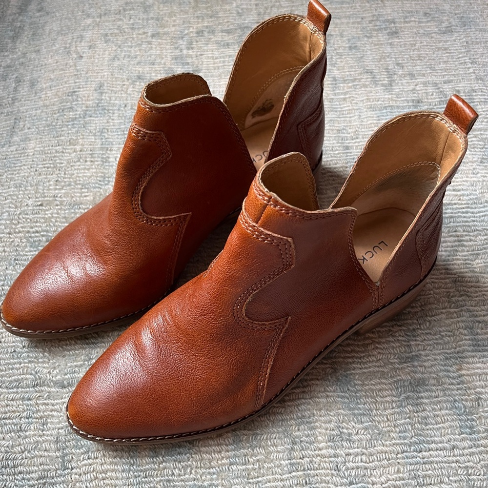 Lucky Brand Leather Ankle Boots, 7 - Picture 4 of 9